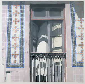 Max Kreijn - Zeefdruk, Lisboa - Ingelijst kopen? Bied vanaf 50!