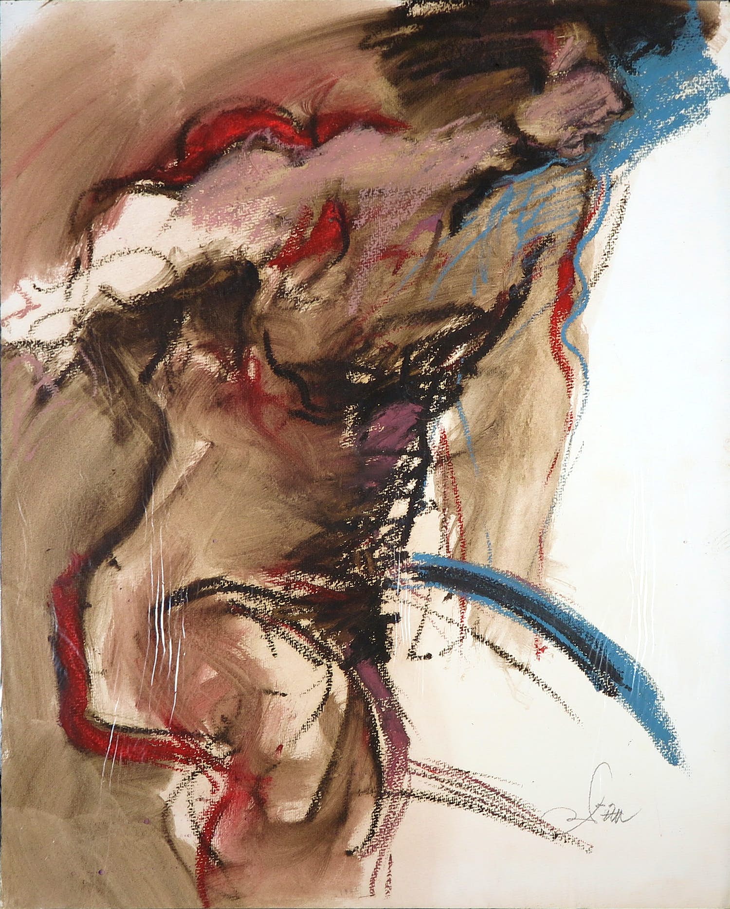 Franscz Witte - Gemengde techniek op papier, Zittend naakt kopen? Bied vanaf 1!