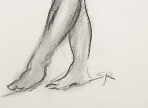 Jan Sluijters (jr.) - Potloodtekening, Staand naakt kopen? Bied vanaf 70!