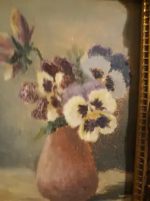 Willem Raaphorst - Viooltjes in pot, Bloemstilleven (Ingelijst) kopen? Bied vanaf 60!