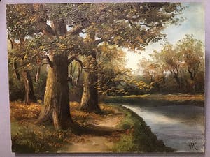 Niet of onleesbaar gesigneerd - Bos met water kopen? Bied vanaf 1!