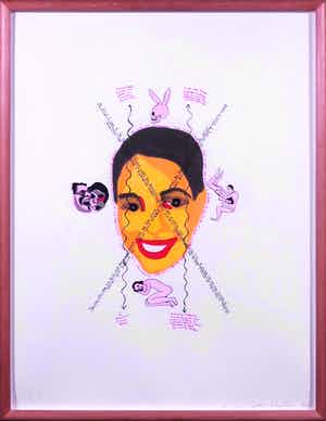 Lydia Schouten - Litho, Z.T. - Ingelijst verkocht voor € 1!