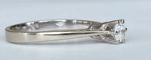 18 karaat witgouden ring met diamant ca  0.23 ct kopen? Bied vanaf 350!