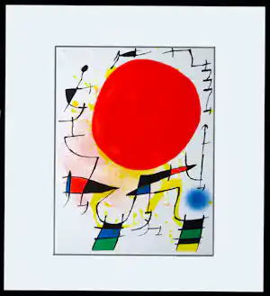 Joan Miro - 'LeSoleil Rouge` - 'Litografo Volume I', Spaanse uitgave uit 1972 Mourlot 858 vendu pour 159€ !