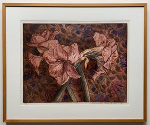 Marcel Schellekens - Kleurenets - 'Amarylissen' - Ingelijst kopen? Bied vanaf 150!