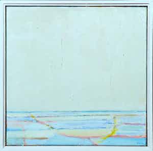 Paul Overhaus - Olieverf op doek, Zee I - Ingelijst verkocht voor € 1!