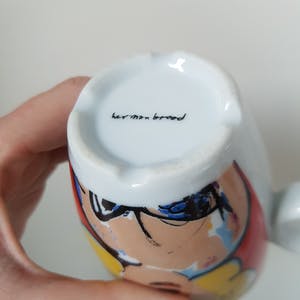 Herman Brood - Kunstdruk "Kook van Jou" samen met 2 koffiekopjes. kopen? Bied vanaf 15!