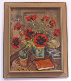 Tjomme E. de Vries - Stilleven Interieur olieverf op doek uit 1938 door Tjomme de Vries kopen? Bied vanaf 220!