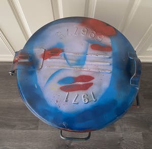 Herman Brood - Ijzeren vuilnisbak kopen? Bied vanaf 1000!