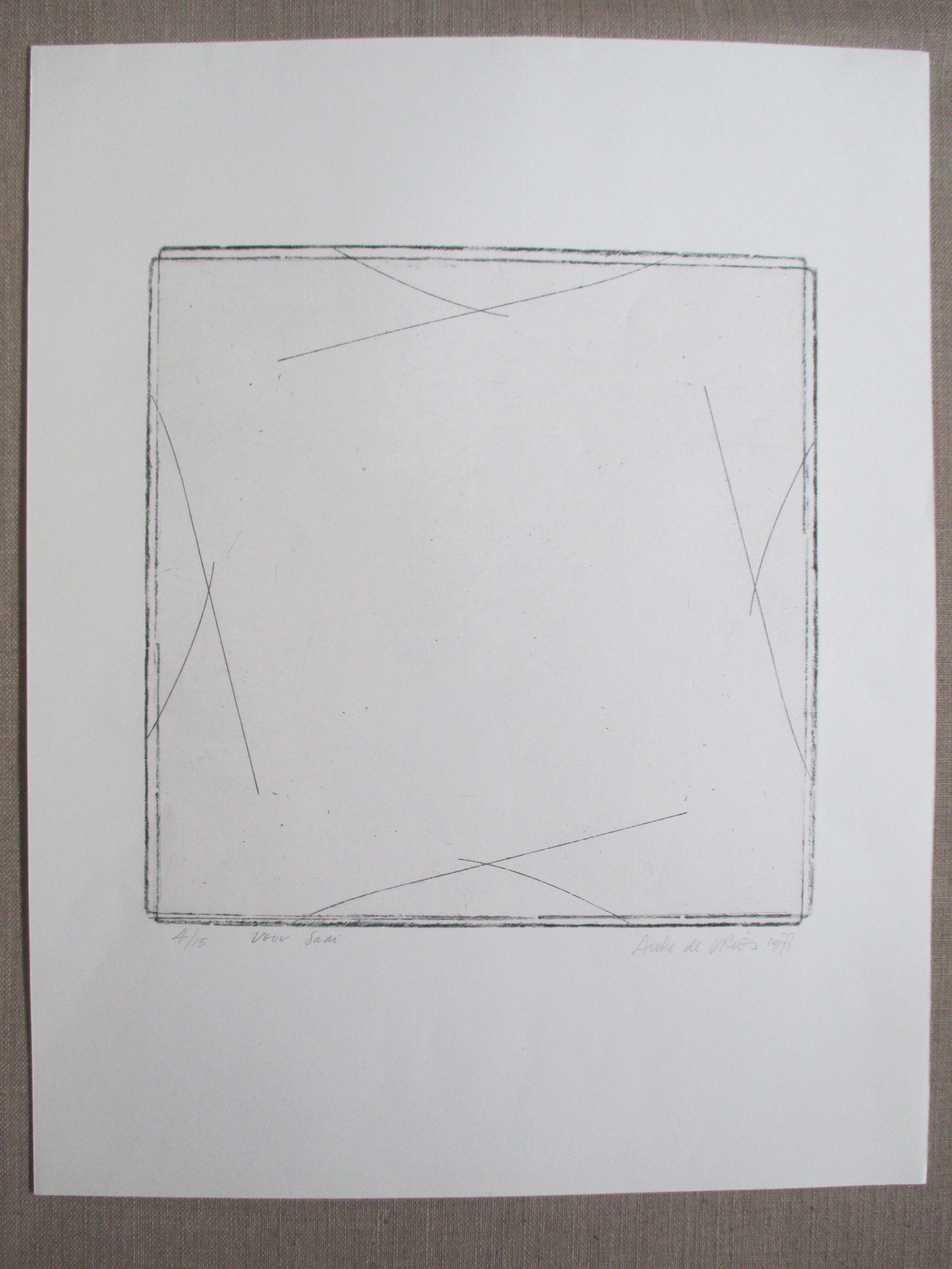 Auke de Vries - Litho uit kleine oplage 1977 "Voor Sadi" kopen? Bied vanaf 80!