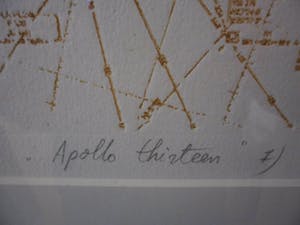 Leentje Linders - Ets en reliefdruk, Apollo thirteen I kopen? Bied vanaf 40!