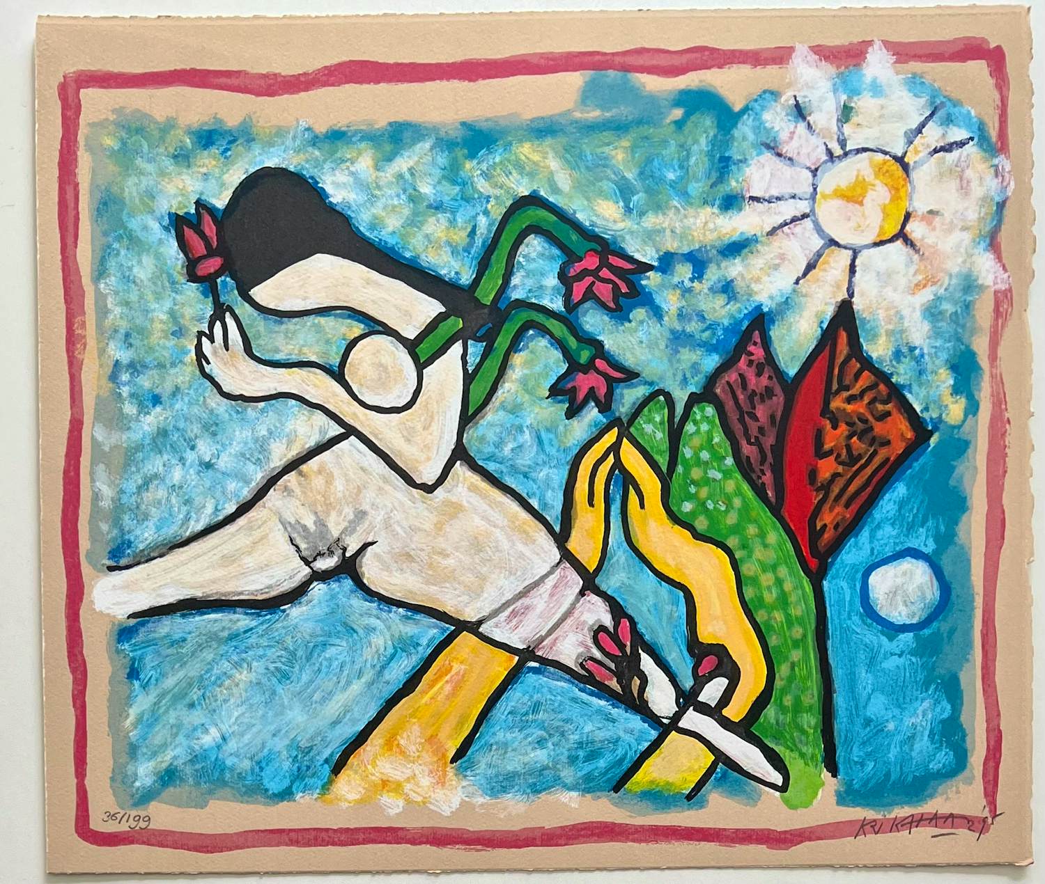 Herman Krikhaar - Handgesigneerde zeefdruk | 1995 kopen? Bied vanaf 50!