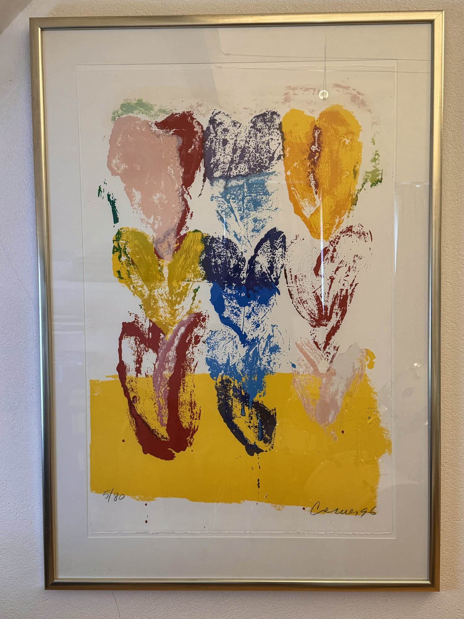 Jan Cremer - Nine Tulips yellow field verkocht voor € 995!