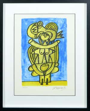 Corneille - Litho, Het oog van de zomer - Ingelijst verkocht voor € 1!