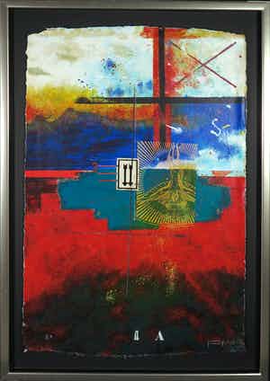 Piotr Konkel - Zeefdruk, Zonder titel - Ingelijst (Groot) verkocht voor € 35!