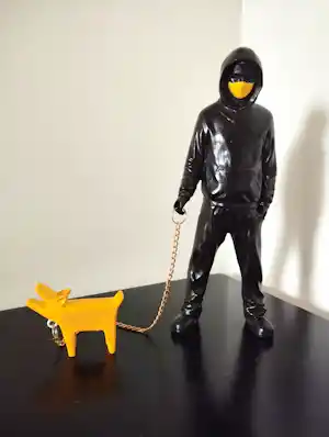 Carole CARPIER - TERENCE & LINUS (geïnspireerd door Banksy) verkocht voor € 189!