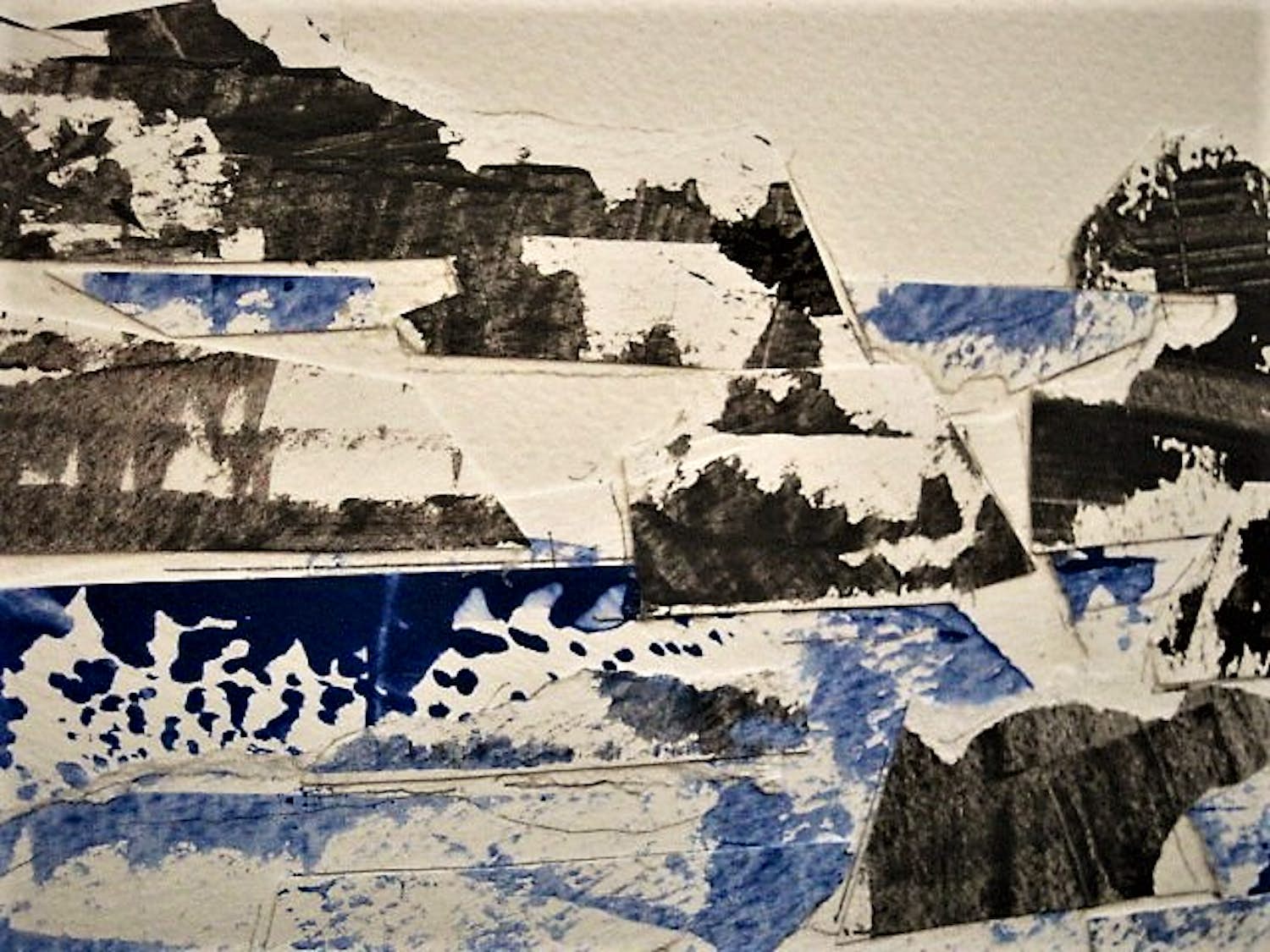 Christian Laret - Bijzondere papier collage en aquarel - cap ferrat Frankrijk - potloodgesigneerd kopen? Bied vanaf 1!