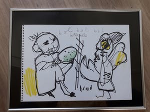 Herman Brood - Bal bal bal originele tekening kopen? Bied vanaf 325!