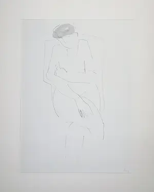 Emmy van den Blink - Stift op papier, Zittend Naakt kopen? Bied vanaf 1!