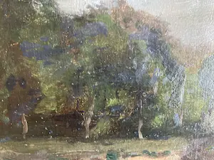 Niet of onleesbaar gesigneerd - Impressionistisch landschap kopen? Bied vanaf 1!