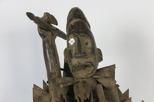 Bakongo - Nkisi beeld / Spijkerbeeld met speer in de hand kopen? Bied vanaf 1!