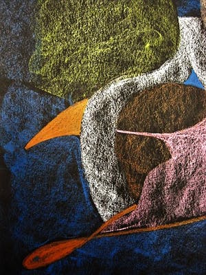 Paul Koning - Bijzonder Psychedelisch jaren 70 Pastel "Galactisch Stelsel" gesigneerd kopen? Bied vanaf 10!