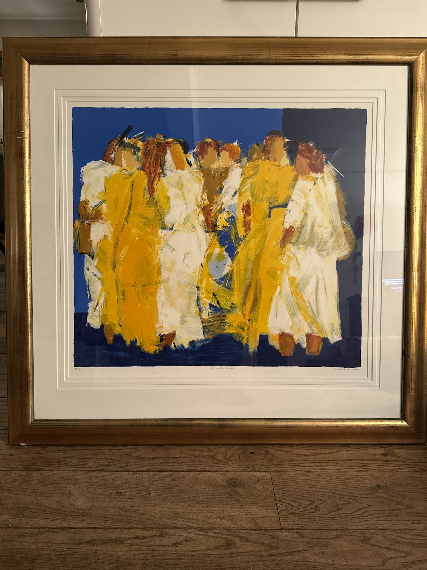 Wil Willemsen - Smalltalk – Gesigneerde zeefdruk van Will Willemsen in luxe vergulde lijst kopen? Bied vanaf 650!