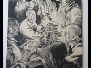 Henri Pieck - Kerst in Kamp 'Buchenwald' tijdens de 2e Wereldoorlog kopen? Bied vanaf 300!