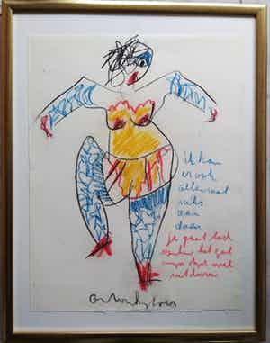 Anton Heyboer - Can Can danseres - Groot formaat verkocht voor € 325!