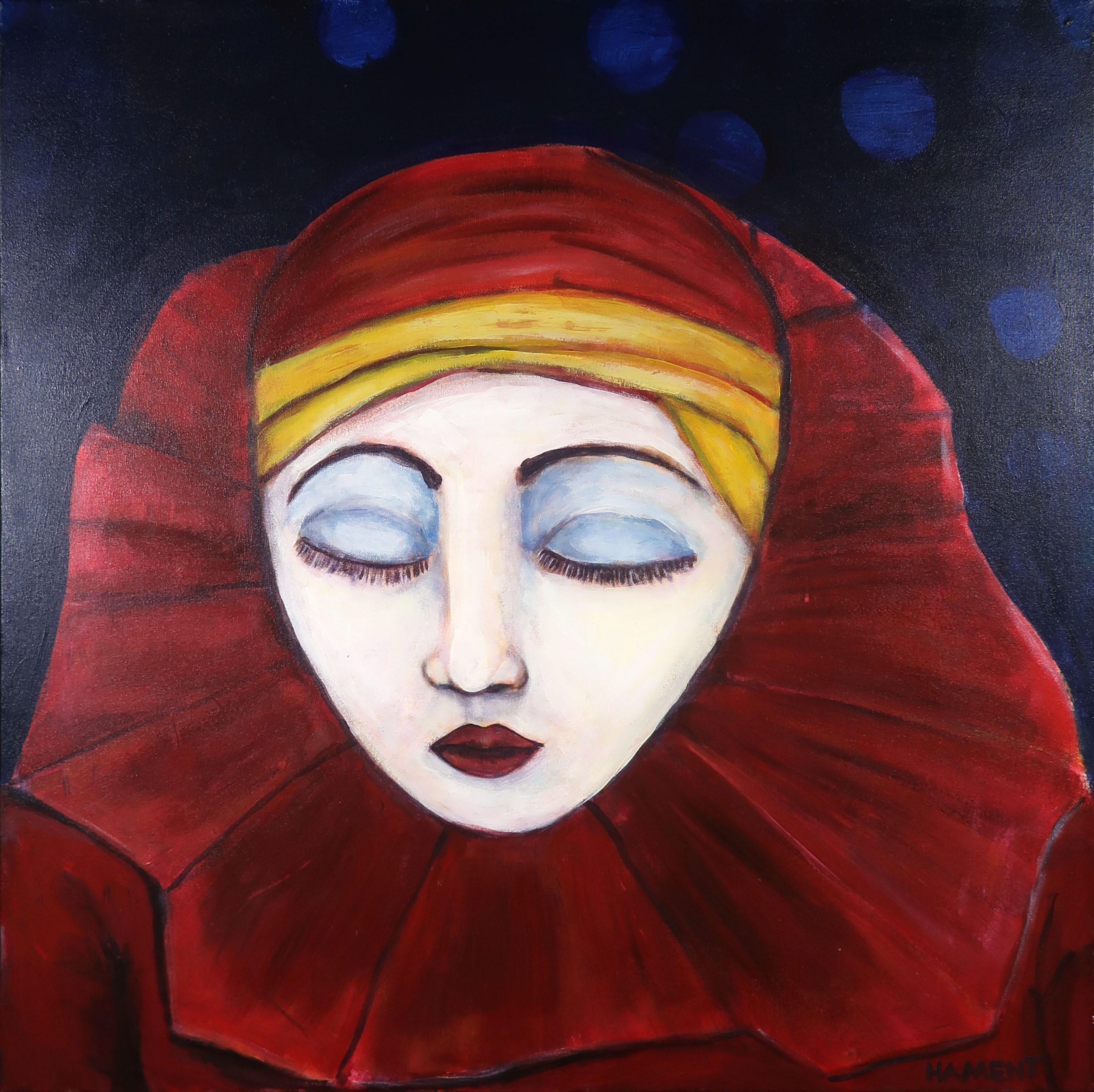 Marie-Jeanne Hament - Acryl op doek, Peace (Groot) kopen? Bied vanaf 1!