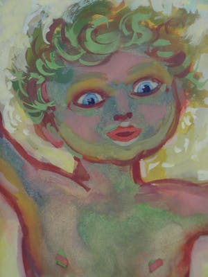 Klaas Pijlman - Gouache , “Putto” – 1956 kopen? Bied vanaf 50!