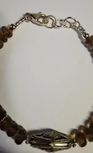 Nieuwe zilveren Armband met facet geslepen rookkwarts kopen? Bied vanaf 75!