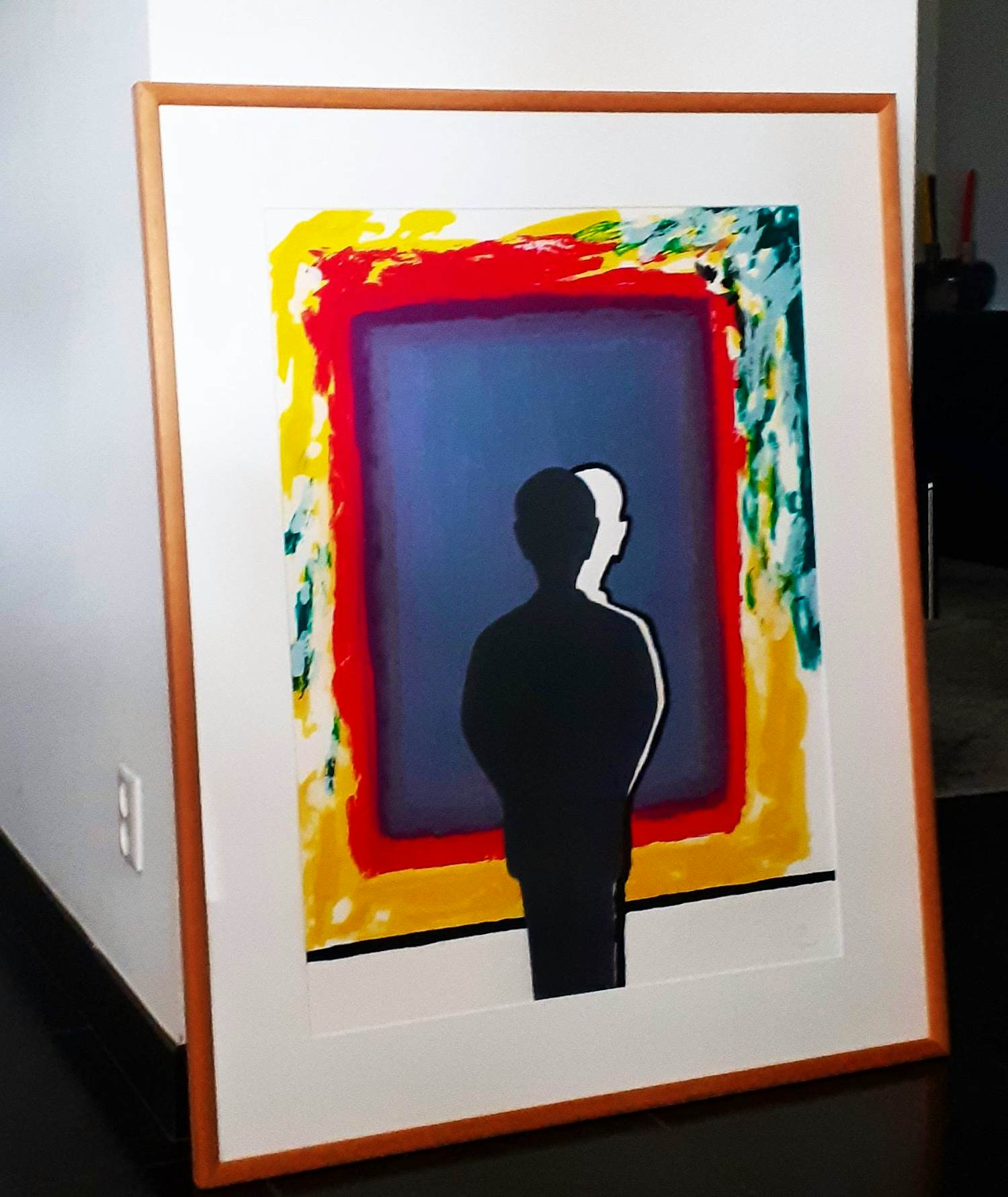 Roger Raveel - Bezinning bij de weerschijn in kleuren verzadigd (mooi gelijst) kopen? Bied vanaf 1995!