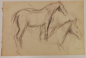 Johan Dijkstra - Dubbelzijdige potloodschets kopen? Bied vanaf 1!