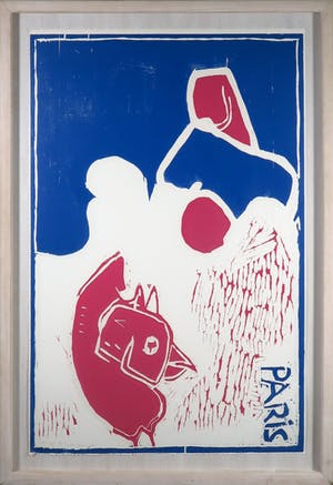 David van de Kop - Houtsnede, Paris - Ingelijst (Groot) kopen? Bied vanaf 70!