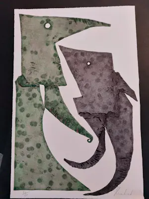 Reinhoud D'Haese - ets- Titel: Hij en zij - oplage 40 stuks - handgesigneerd en ingelijst kopen? Bied vanaf 190!