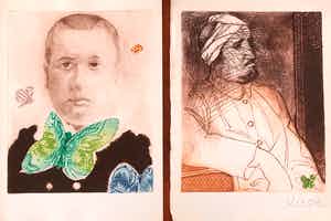 Manuel Viusa i Camps - 2 prachtige litho's - Eén gesigneerd - goede staat verkocht voor € 45!