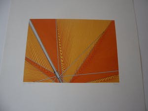 Jan Stolk - Zeefdruk, Parasol uit 1984. kopen? Bied vanaf 15!