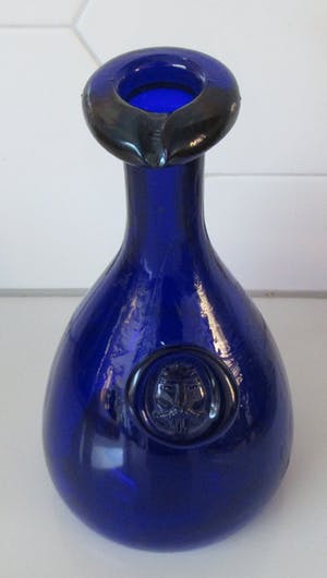 Holmegaard - Cobalt blauw Viking fles karaf ontwerp Ole Winther in 1955 kopen? Bied vanaf 36!