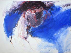 Franscz Witte - Acryl op papier, Liggend figuur kopen? Bied vanaf 1!