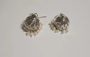 Nieuwe zilveren Jhumka oorbellen kopen? Bied vanaf 70!