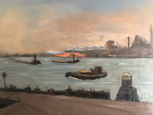 Claas Prins - Amsterdams havengezicht anno jaren '50 kopen? Bied vanaf 325!