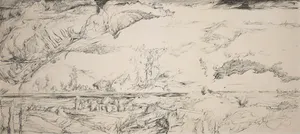 Koert Jan Muller - Pentekening, Landschap kopen? Bied vanaf 35!