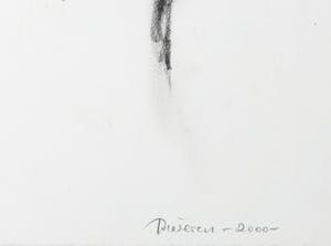 Jef Diederen - Vetkrijt op papier, Abstracte compositie kopen? Bied vanaf 1!