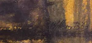 Willem Brinkman - Gouache, Blues - Ingelijst kopen? Bied vanaf 50!