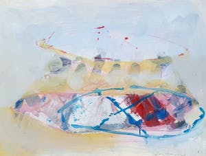 Piet Warffemius - Acryl op papier (1983) - Ingelijst kopen? Bied vanaf 220!