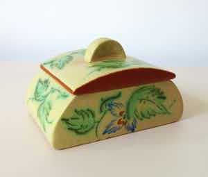 Plateelbakkerij Flora - Zeldzame platelen dekseldoos decor PS verkocht voor € 30!