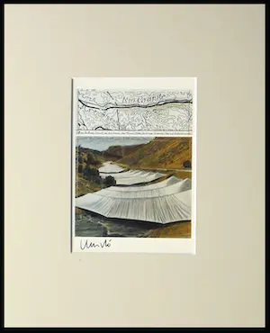 Christo - Project for the Rio Grande - New Mexico 1994 - artcard handgesigneerd kopen? Bied vanaf 55!