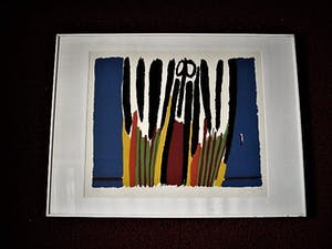 Niet of onleesbaar gesigneerd - Grote gesigneerde Lithografie "Umberto" oplage 46/100 - profess. gelijst kopen? Bied vanaf 1!