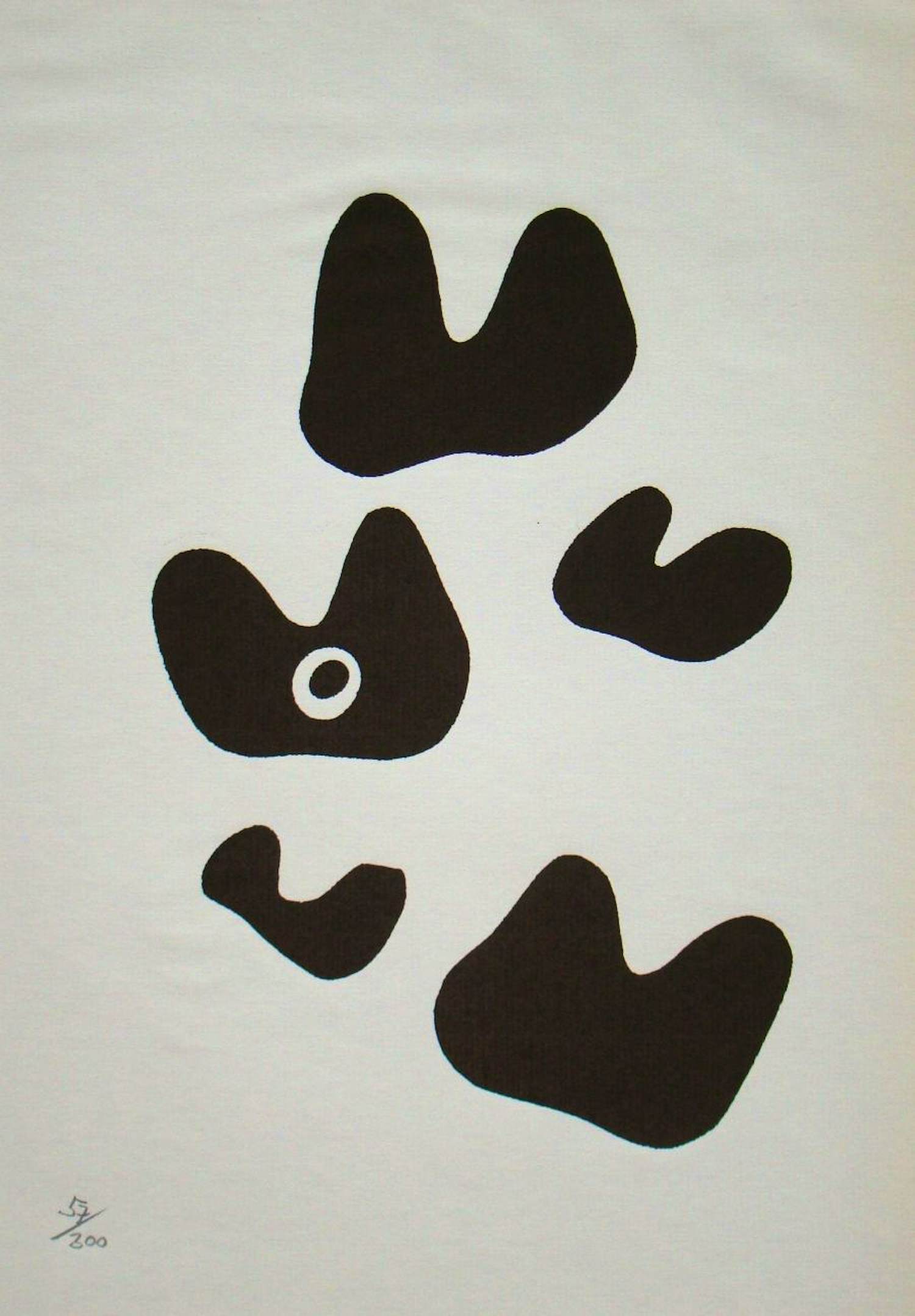 Hans Arp - Constellation avec cinq éléments - Zeefdruk in beperkte oplage - 1960 kopen? Bied vanaf 100!